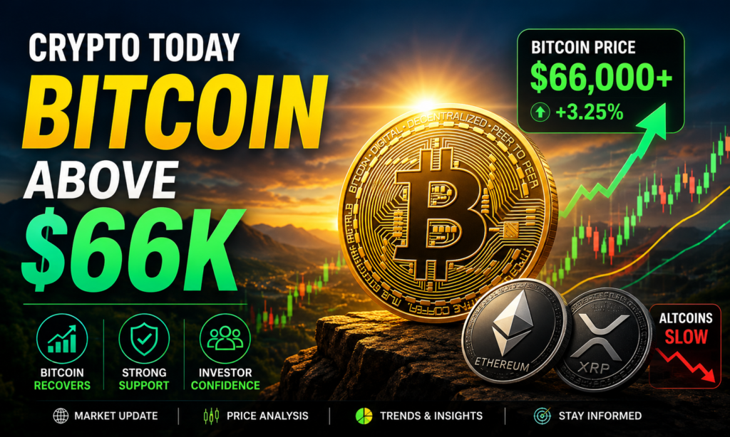 Crypto Today Bitcoin Above $66K